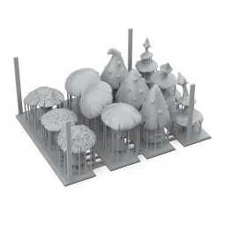 GIGANT MUSROOMS - BASING BITS 12 pieces - AK Interactive AKBIT0022 2