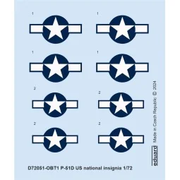 P-51D US national insignia, 1/72 - Eduard Accessories D72051