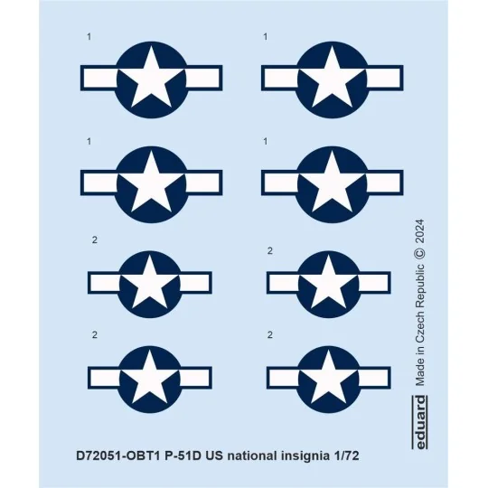P-51D US national insignia - Eduard Accessories D72051