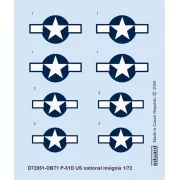 P-51D US national insignia - Eduard Accessories D72051