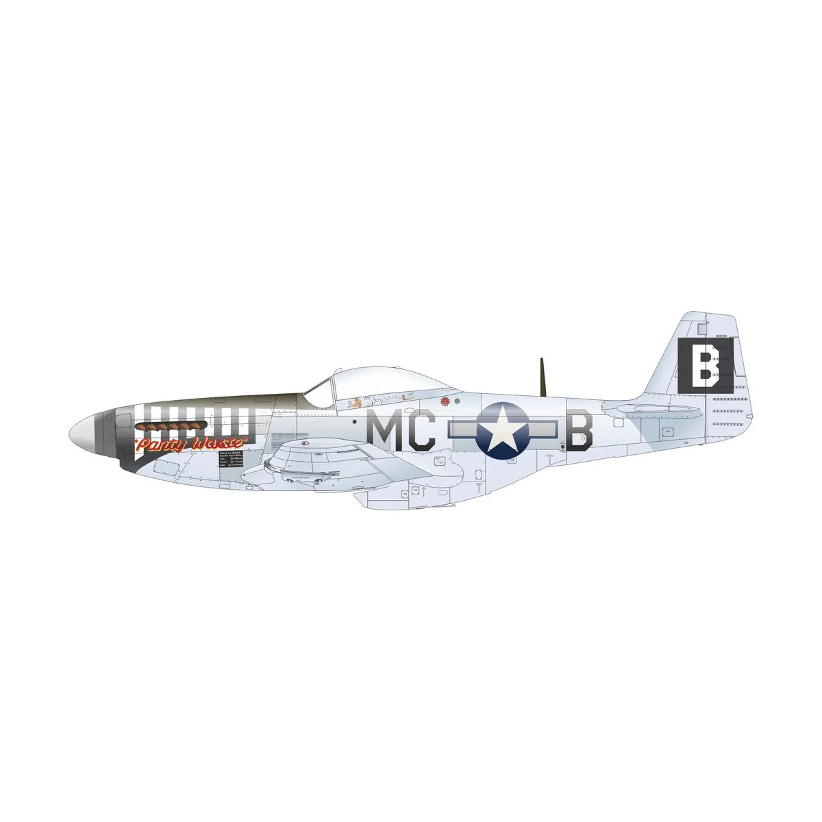 P-51D-5 8th AF EDUARD, 1/72 - Eduard Accessories D72053