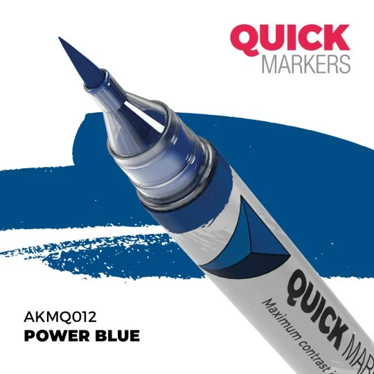 POWER BLUE - QUICK MARKER - AK Interactive AKMQ012