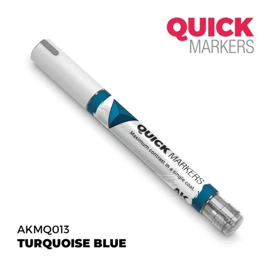 TURQUOISE BLUE - QUICK MARKER - AK Interactive AKMQ013