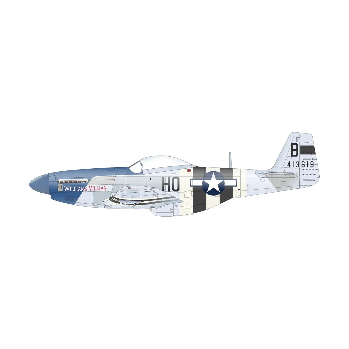 P-51D-5 8th AF EDUARD, 1/72 - Eduard Accessories D72053