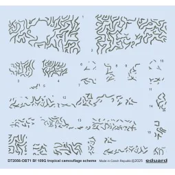 Bf 109G tropical camouflage scheme EDUARD - Eduard Accessories D72056