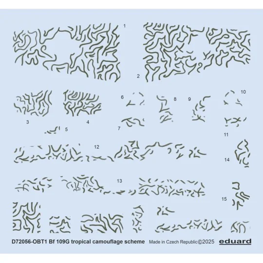 Bf 109G tropical camouflage scheme EDUARD, 1/72 - Eduard Accessorie...
