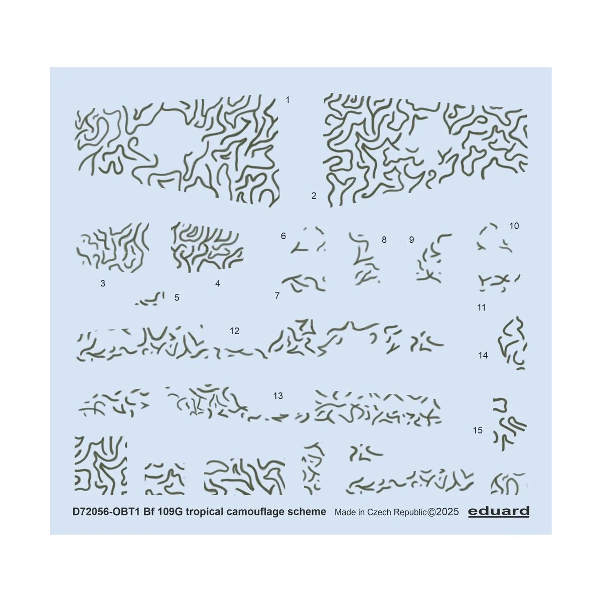 Bf 109G tropical camouflage scheme EDUARD, 1/72 - Eduard Accessorie...