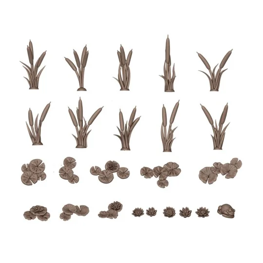 WATER LILIES & CATTAILS - AK Interactive AKBIT0024