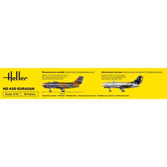 MD 450 Ouragan, 1/72 - Heller 80201 MD 450 Ouragan, 1/72 - Heller 80201