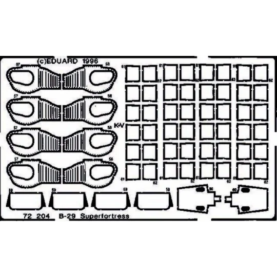 B-29 A Superfortress, 1/72 - Eduard Accessories 72204