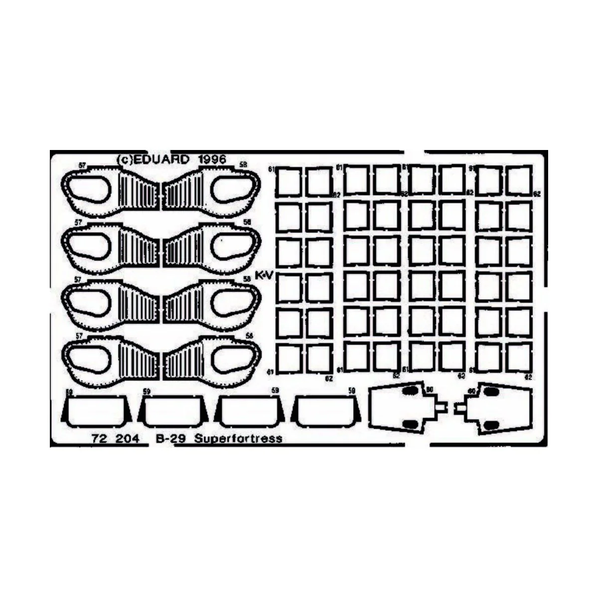 B-29 A Superfortress, 1/72 - Eduard Accessories 72204
