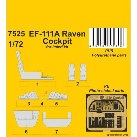 F-111A Cockpit for Italeri, 1/72 - CMK 129-7525
