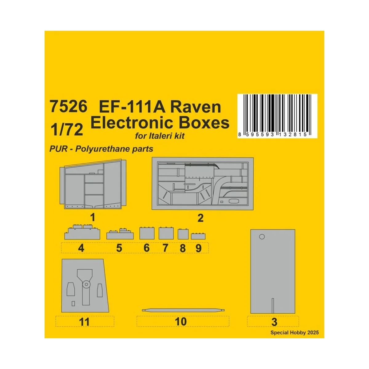 F-111A Open Electronics Boxes for Italeri, 1/72 - CMK 129-7526