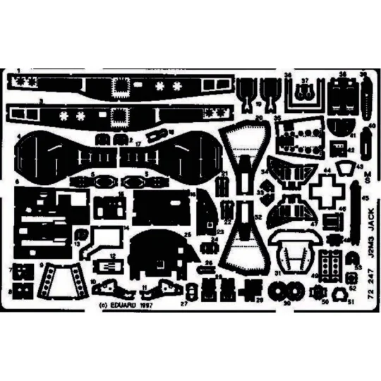 J2M3 Jack/Raiden, 1/72 - Eduard Accessories 72247 J2M3 Jack/Raiden, 1/72 - Eduard Accessories 72247
