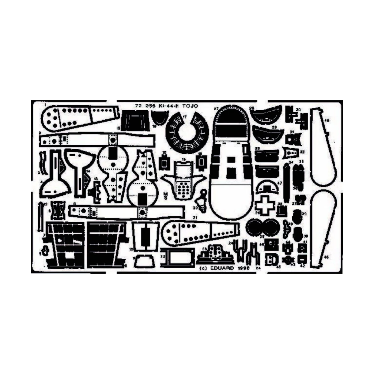 Ki-44-II Tojo, 1/72 - Eduard Accessories 72255