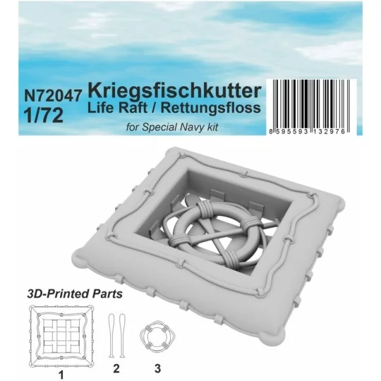 Kriegsfischkutter Life Raft / Rettungsfloss, 1/72 - CMK 129-N72047