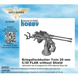 Kriegsfischkutter Twin 20 mm C/30 FLAK without Shield, 1/72 - CMK 1...