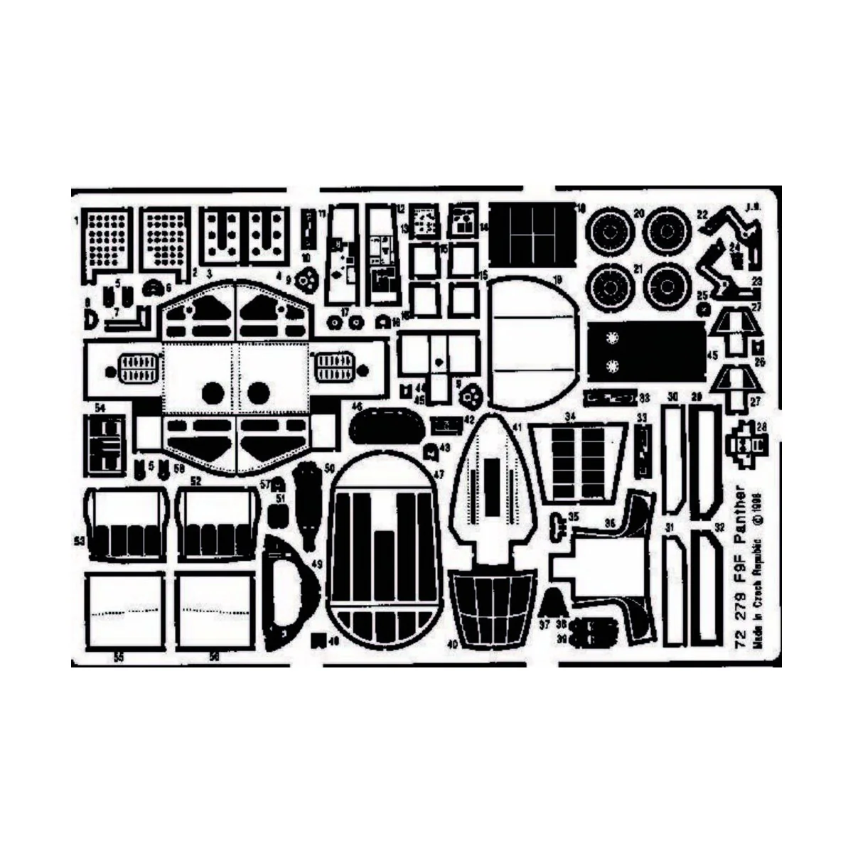 F9F Panther, 1/72 - Eduard Accessories 72279