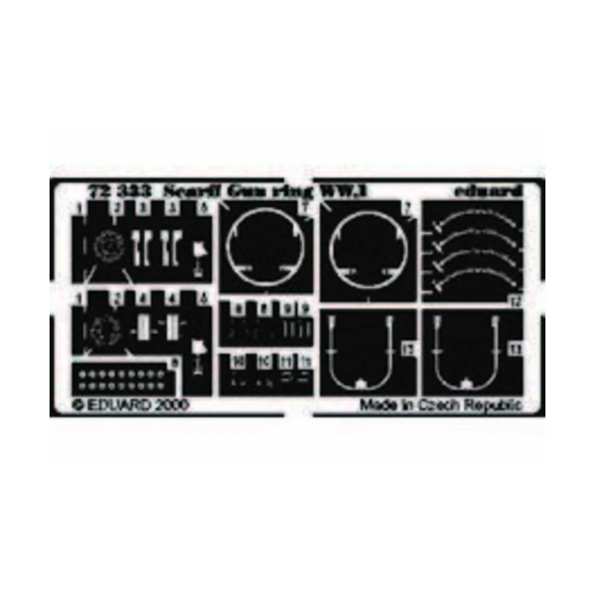 Scarff gun ring WW.I, 1/72 - Eduard Accessories 72333