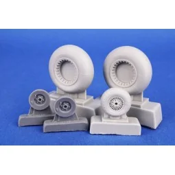 Dornier Do 217 Wheels Correction Set for ICM, 1/48 - CMK 129-4499 2