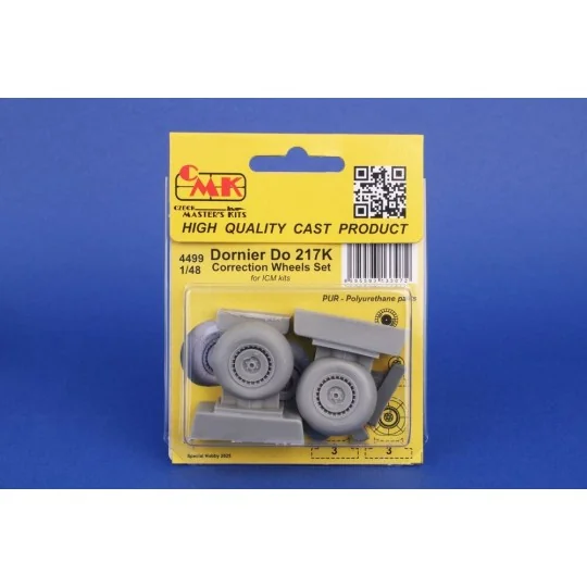 Dornier Do 217 Wheels Correction Set for ICM, 1/48 - CMK 129-4499