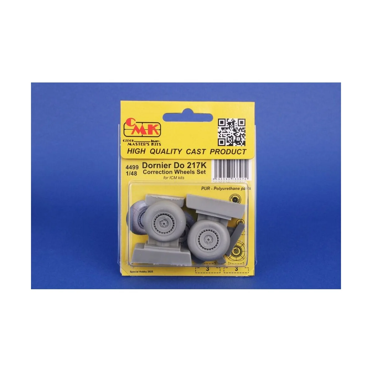 Dornier Do 217 Wheels Correction Set for ICM, 1/48 - CMK 129-4499