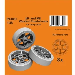 M5 and M8 Welded Roadwheels for Tamiya, 1/48 - CMK 129-P48031