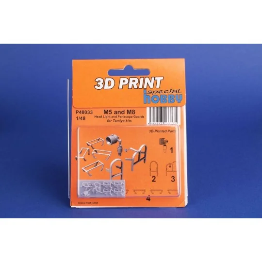 M5 and M8 Head Light and Periscope Guards for Tamiya, 1/48 - CMK 12...