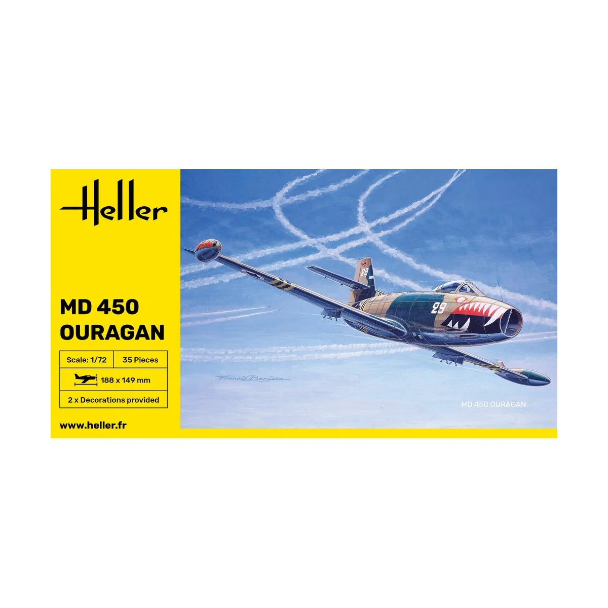 MD 450 Ouragan, 1/72 - Heller 80201 MD 450 Ouragan, 1/72 - Heller 80201