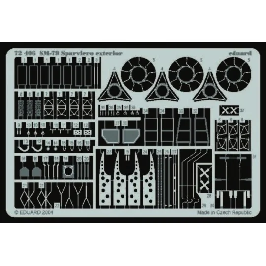 SM-79 Sparviero Exterior, 1/72 - Eduard Accessories 72406