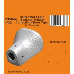 Hetzer Mid + Late ‘Saukopf’ Mantlet Correction (Short Type) for Tak...