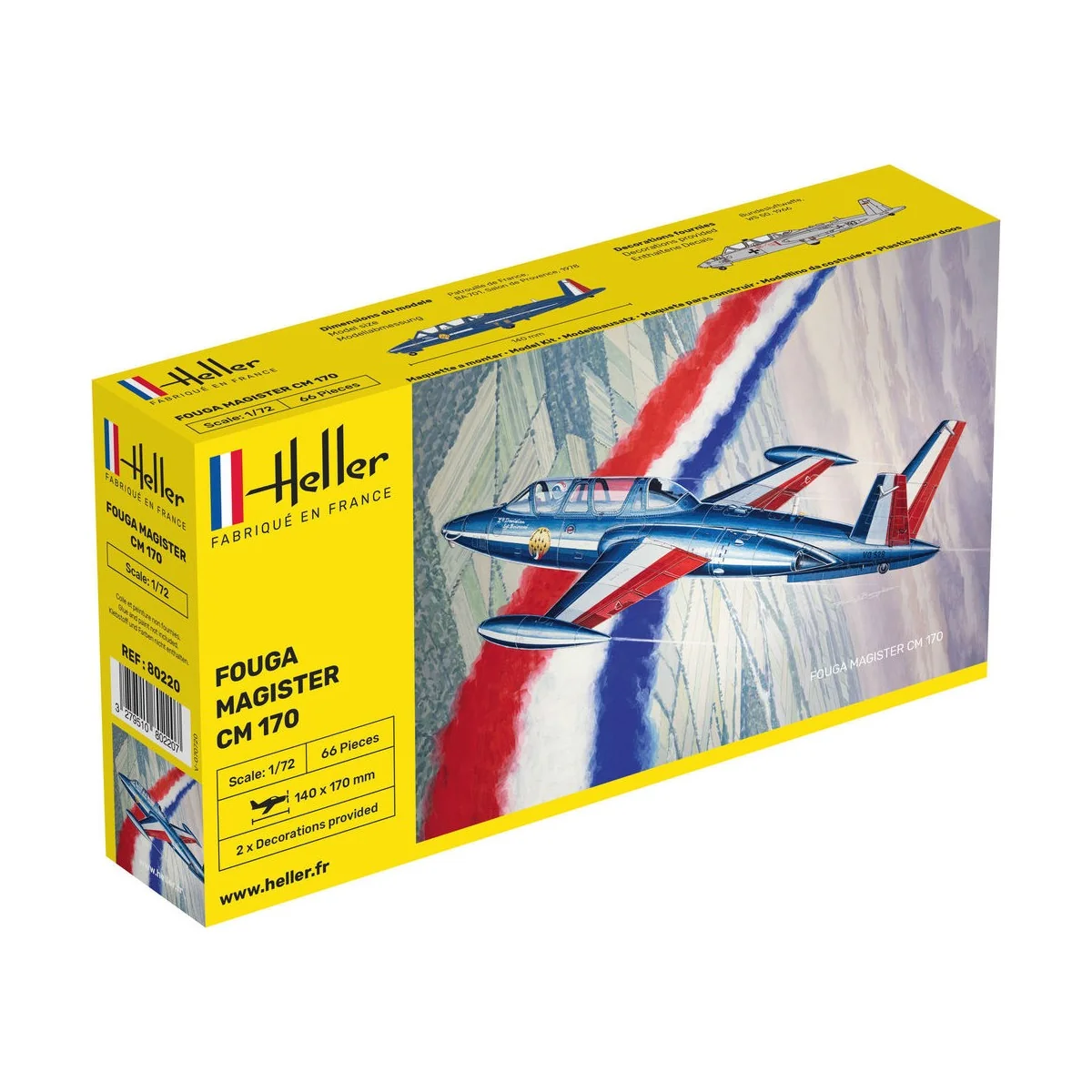 Fouga Magister CM 170, 1/72 - Heller 80220 Fouga Magister CM 170, 1/72 - Heller 80220