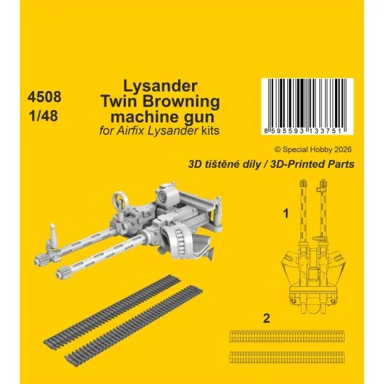 Lysander Twin Browning machine gun for Airfix, 1/48 - CMK 129-4508
