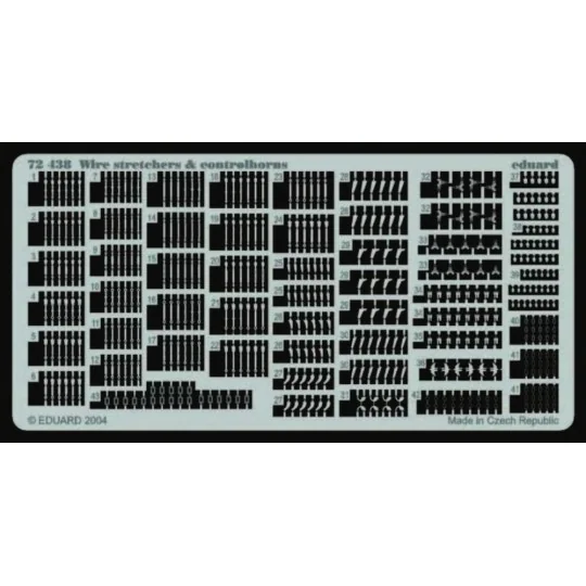 Wire Stretchers & Controlhorns, 1/72 - Eduard Accessories 72438 Wire Stretchers & Controlhorns, 1/72 - Eduard Accessories 72438