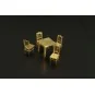 Table and chairs, 1/144 - Brengun BRL144028