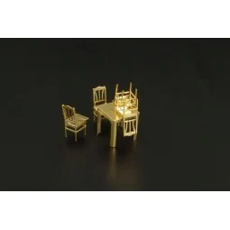 Table and chairs, 1/144 - Brengun BRL144028 2