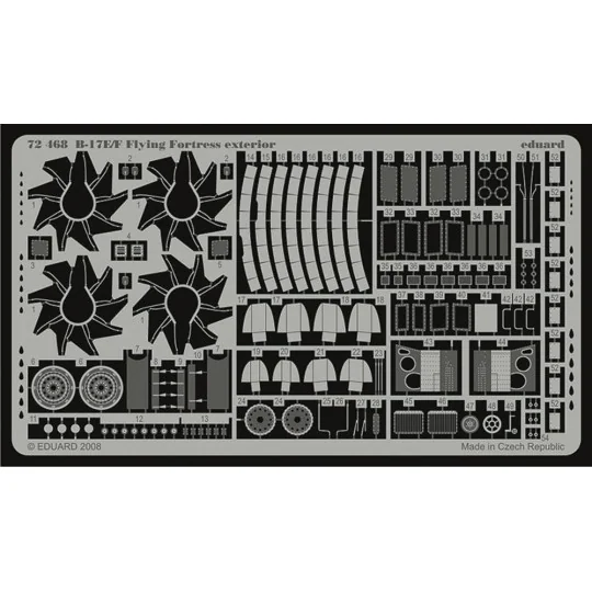 B-17E/F Flying Fortress exterior für Academy Bausatz - Eduard Acces...