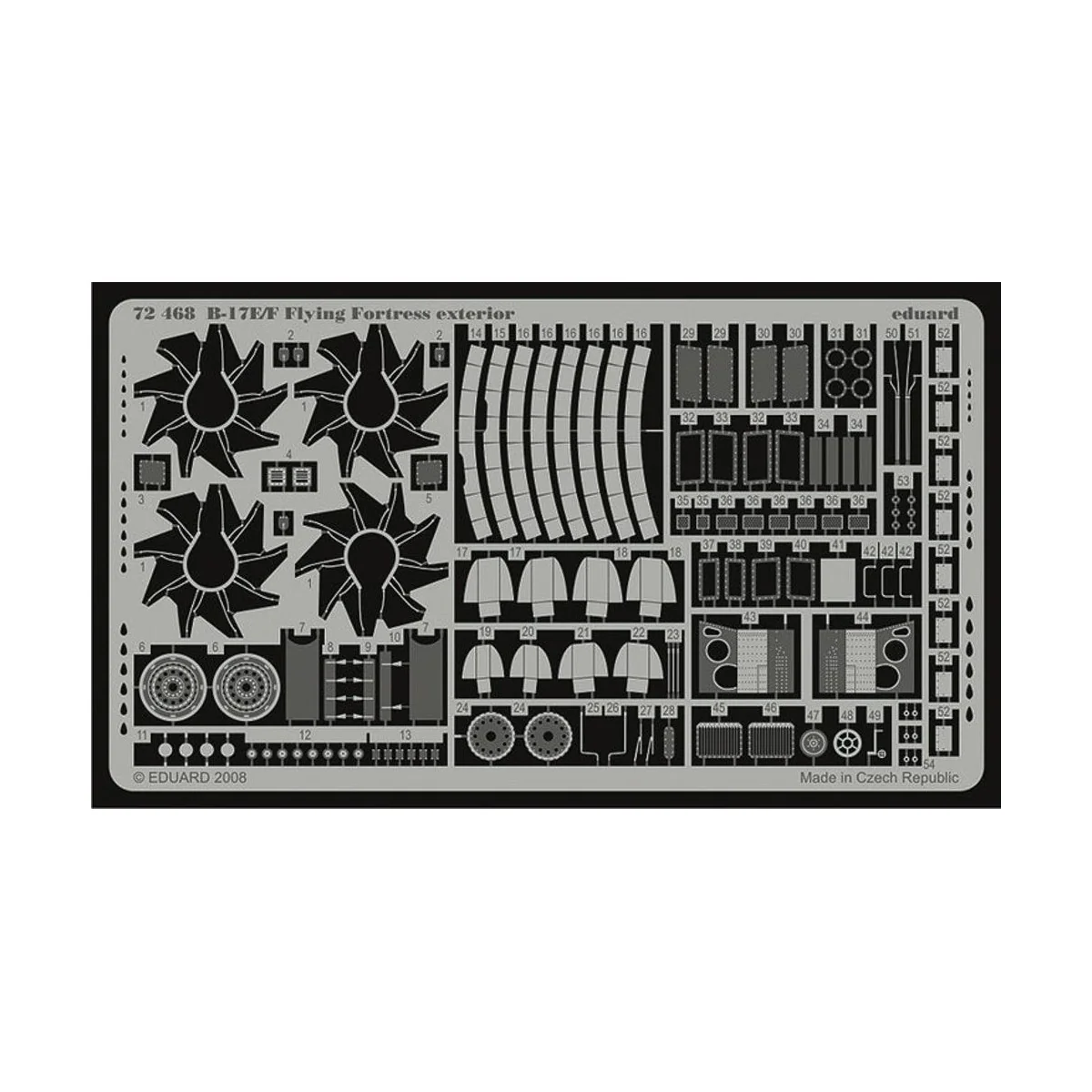 B-17E/F Flying Fortress exterior für Academy Bausatz - Eduard Acces...