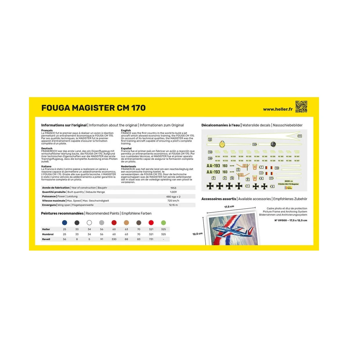 Fouga Magister CM 170 - Heller 80220
