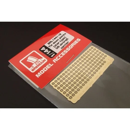 Tie down points (cross type) US aircraft carrier, 1/144 - Brengun B...