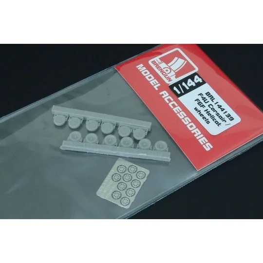 F4U Corsair - F6F Hellcat wheels (five types), 1/144 - Brengun BRL1...