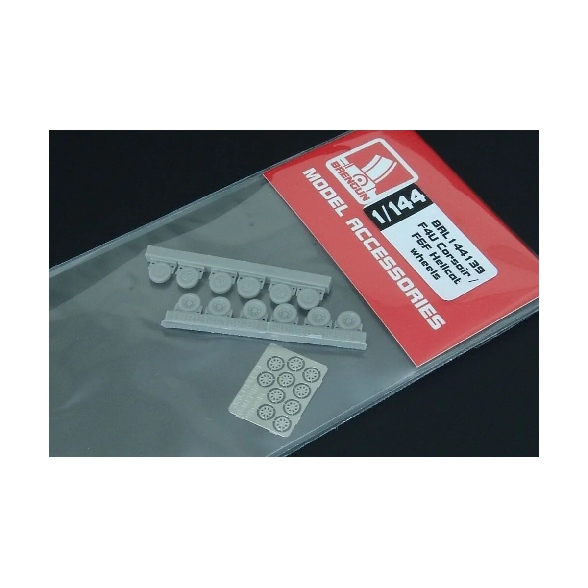 F4U Corsair - F6F Hellcat wheels (five types), 1/144 - Brengun BRL1...