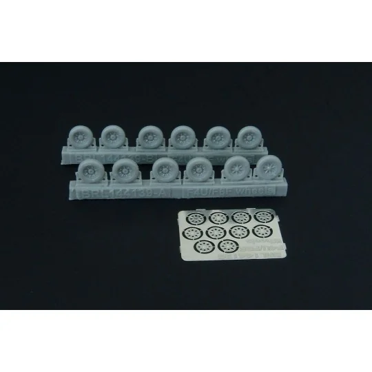 F4U Corsair - F6F Hellcat wheels (five types), 1/144 - Brengun BRL1...