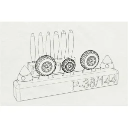 P-38 Wheels -proppelers (Fujimi kit), 1/144 - Brengun BRL144146