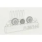 P-38 Wheels -proppelers (Fujimi kit), 1/144 - Brengun BRL144146