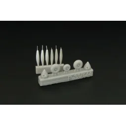 P-38 Wheels -proppelers (Fujimi kit), 1/144 - Brengun BRL144146 2