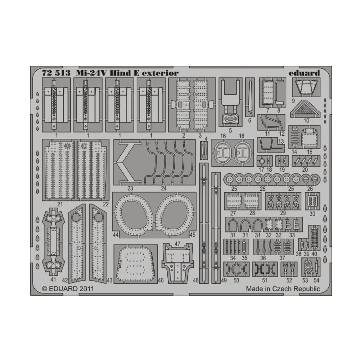 Mi-24V Hind E exterior for Zvezda - Eduard Accessories 72513