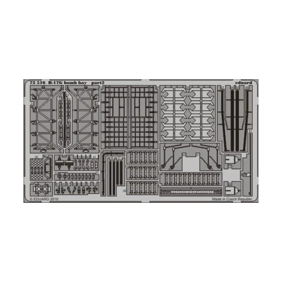 B-17G bomb bay for Revell, 1/72 - Eduard Accessories 72516 B-17G bomb bay for Revell, 1/72 - Eduard Accessories 72516