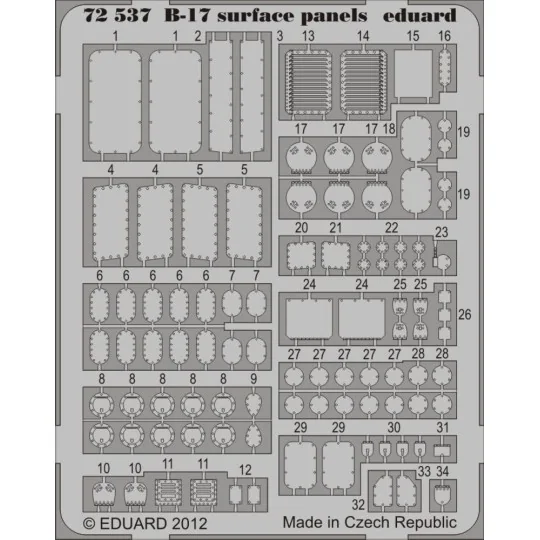 B-17 surface panels S.A. for Revell - Eduard Accessories 72537