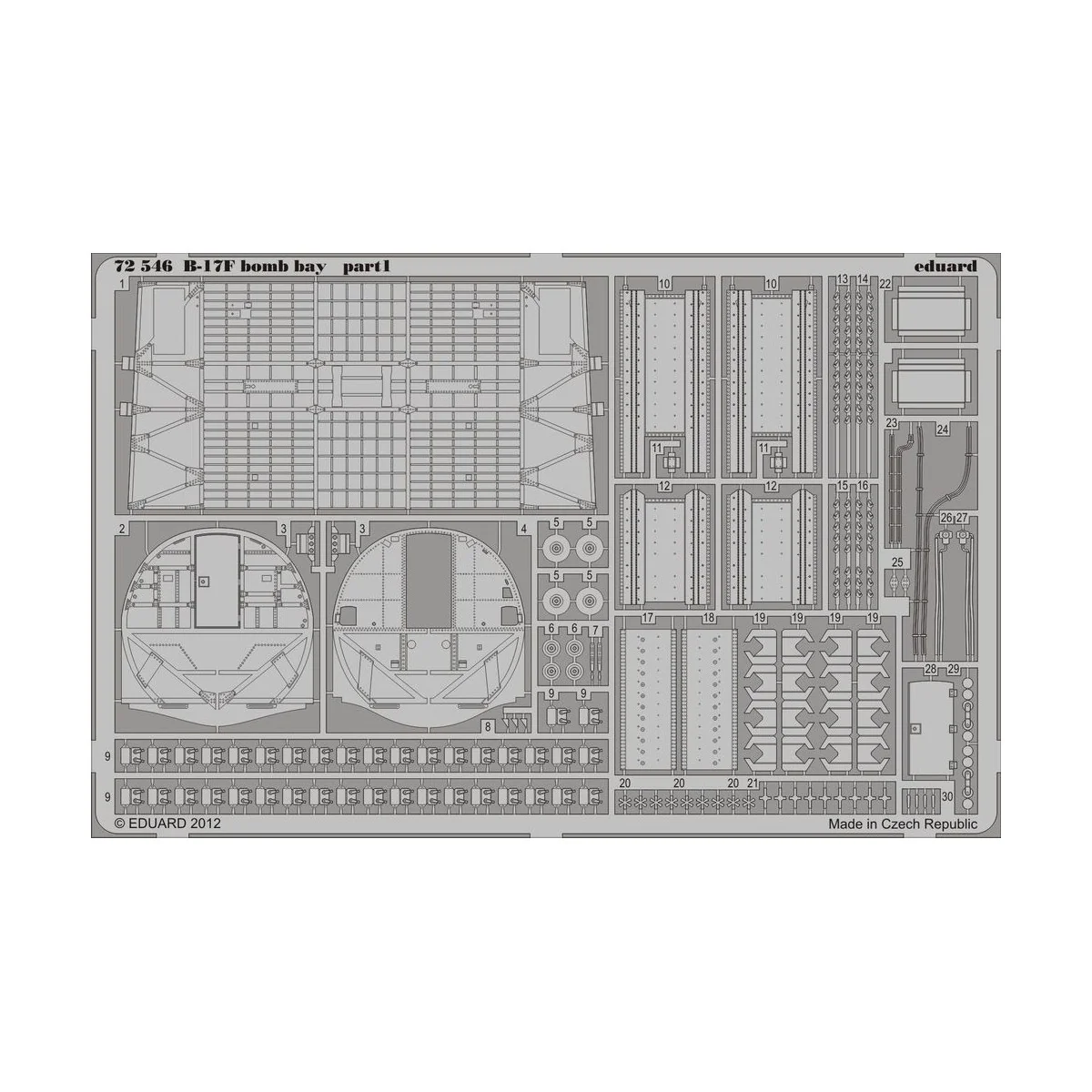 B-17F bomb bay for Revell, 1/72 - Eduard Accessories 72546